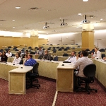 Prof. Andrew Booth discussing the case with students